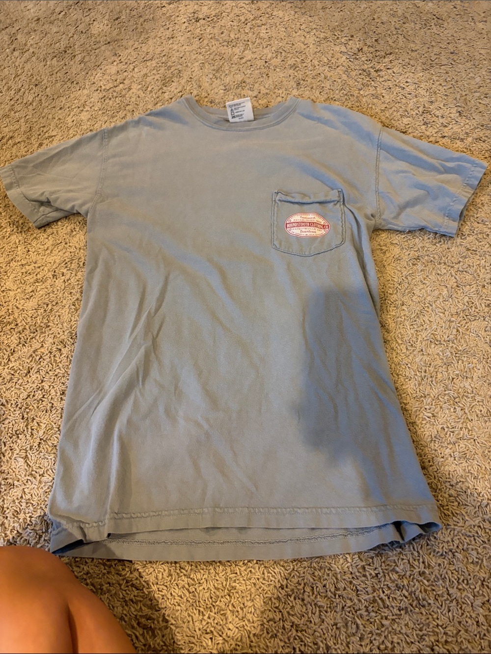 Light Blue Pocket T‑Shirt - Casual Men’s Crewneck